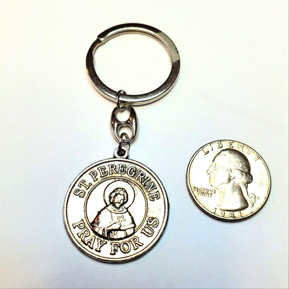 Saint Peregrine key chain